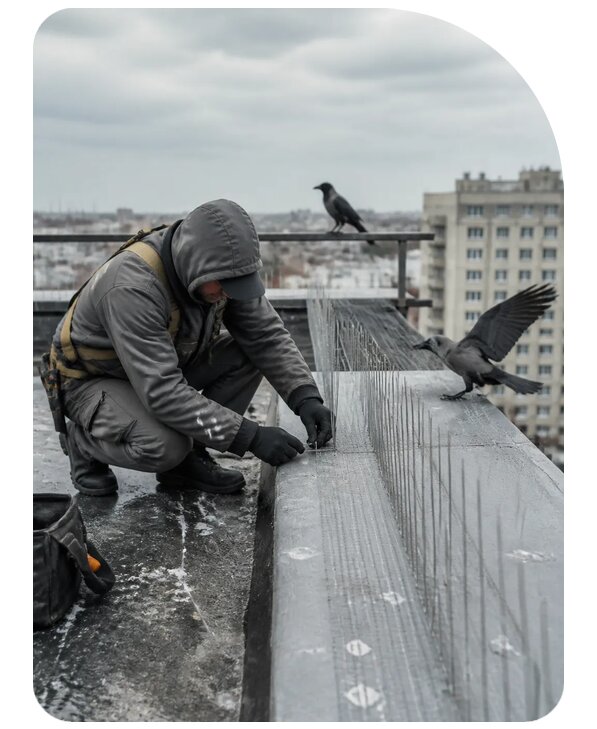 Защита от ворон под ключ в Уссурийске по цене от 5155 р. | Сенат-Сср